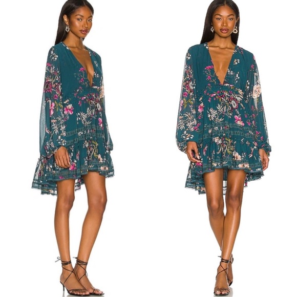 Free People Dresses & Skirts - FREE PEOPLE CHERRY BLOSSOM MINI DRESS XS